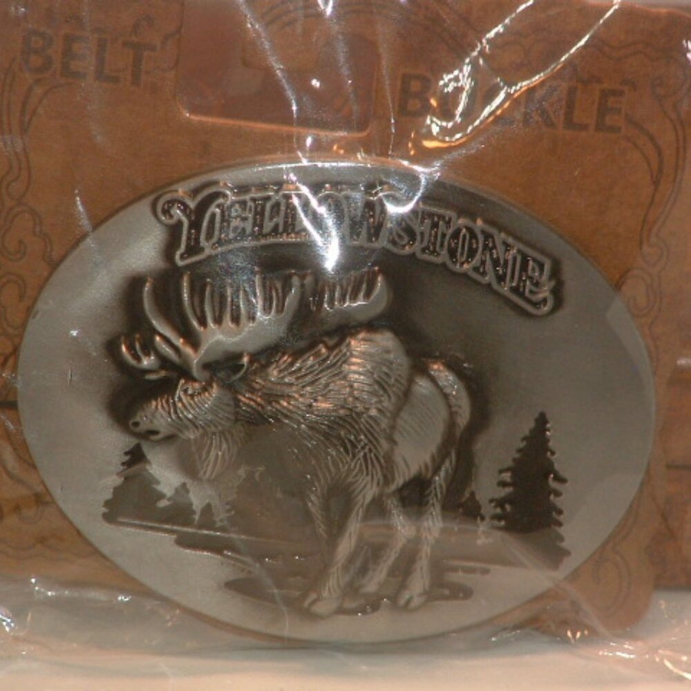 New Men’s Yellowstone Moose Belt Buckle